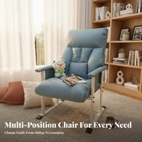 Highspine Recliner with Footrest Reclining Function Ergonomic Lounger with Footrest Adjustable Height Easy Assembly for Studying