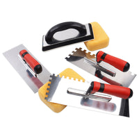 6-Piece Square Groove Trowel Set, Stainless Steel, Rust and Corrosion Resistant
