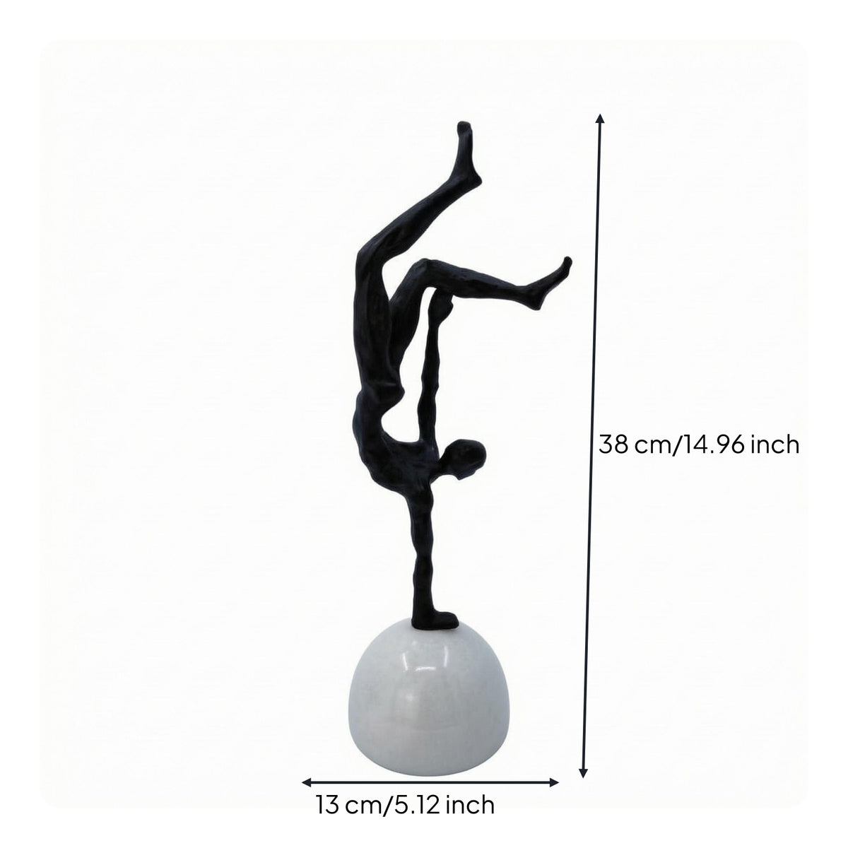 Inverted Gymnast Statue Abstract Gymnast Figurine Glossy House Decoration