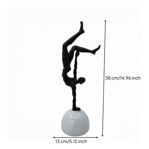 Inverted Gymnast Statue Abstract Gymnast Figurine Glossy House Decoration