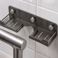 Suction Cup Bathroom Shelf for Vanity and Sink, Wall-Mounted No-Drill Storage Rack