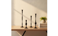 4 Pieces Taper Candle Holders Glossy Candlesticks with Round Bases Elegant Candlestick Holder for Homeowners