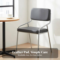 Curved supportrest Metal Chair utilitarian design Armless Side Chair Modern Design