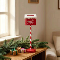 Christmas Mailbox Freestanding Mailbox with Post Red for Entryway