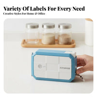 Bluetooth Connectivity Handheld Thermal printing Printer Portable Handheld Thermal Printer App Controlled Label device Rereplenishable for Home Organizers, Homeowners, Students, School, Warehouse, Kitchen, Gift Wrapping