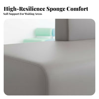 Curved Sectional Booth configurable Design Lowheight curved-Shaped Sofa dense Foam Space-Saving for Clinic, Lounge Area, Lobby