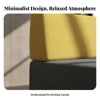 Hardwood Wood Frame Upholstered Waiting Bench configurable Combination Upholstered Bench with Backrest Modern design Commercial Furniture Performance Fabric Upholstery for Visitors, Salon Owners, Office Managers, Reception Area, Break Room