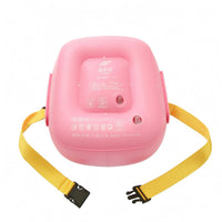 Plastic Buckles Inflatable Back Buoyancy Aid Pink and Yellow PVC Back Buoyancy Aid Smooth Molded Surface Swimming Aid Raised Center Panel for Pool