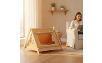 Elevated Dog Tent Raised Pet Tent Enclosed Pet Teepee Indoor for Small Dogs, Young Dogs, Cats, Living Room, Bedroom, Patio, Camping
