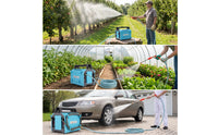 Portable Sprayer with Dual Mechanisms Rechargeable Powered Sprayer with Brass Nozzle Handheld for Farmers, Gardeners, Farms, Orchards, Car Washing