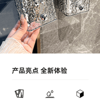 卫生间梳子置物架洗漱台牙刷牙膏壁挂式收纳盒浴室各种神器收纳筒 水波纹多功能收纳盒（透明银）