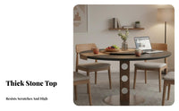 Light Luxury Aesthetic Round Pedestal Table Minimalist design Household Furniture Modern Design Space Saving for Apartment Dwellers, Homeowners, Business Owners, Dining Room, Kitchen, Home, morning dining corner