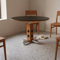 Sintered Stone Dining Table Scratch-Resistant Round Dining Table Home Furniture Space-Saving for Cafe