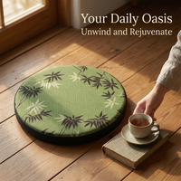 Polyester Tatami Meditation Cushion, Round Floor Pillow for Living Room, Meditation Cushion Sponge F - Image 4
