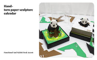 Creative Gift Tear-Away Panda Sculpture Notepad Cut Tear-Away Paper Sculpture Multi-Functional for Students, Adults, Bedroom, Bookshelf