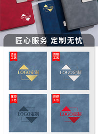 a5笔记本定制logo高颜值简约搭扣商务加厚软皮本子记事本礼盒套装