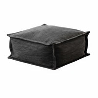 Square Pouf Wabi-Sabi Design Plush Footstool Cube Thick Padding for Meditators