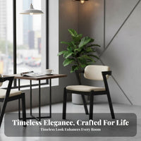 Z-Shaped Side Chair Sturdy Wood Construction Seating Furniture Nordic Design Ergonomic Spine Supportrest for Dining Room, Cafe