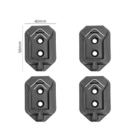 4 Pieces Compact Tool Hanging Bracket Textured Bracket with Hook Slot Versatile Hanger Multipurpose for Professionals