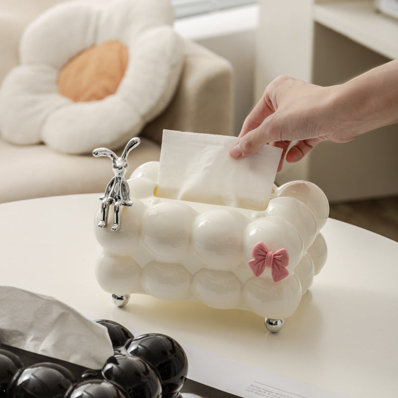 Creative Cotton Candy Tissue Box with Storage, PP