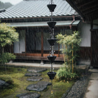 Bell Rain Chain Functional Drainage Hanging Rain Chain Easy Installation Outdoor Decor for Garden