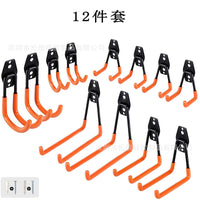 Garage Hooks Set of 12 Heavy Duty Iron Hooks for Bicycles and Garden Tools
