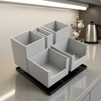 Multi Compartment Organizer Open Top Supply Holder Rectangular Shop Furniture
