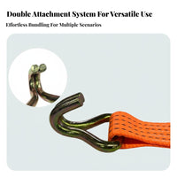 Long-Lasting Stitching Ratchet Tie-down Strap Non-Elastic Weave Cargo Strap with Tensioner Rust-Proof for Movers, Transport Vehicle Hauling