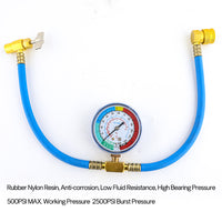 R134A Automotive AC Refrigerant Charging Hose and Gauge Tool M14 1/2