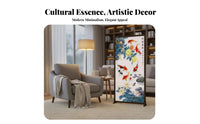 Chinese Design Design Freestanding Single Panel Screen Portable Single Panel Art Divider Privacy Protection Room Partition Sturdy Base for Interior Designers, Office Workers, Entryway, Studio Apartment, Restaurant, Online Meeting Conferencing