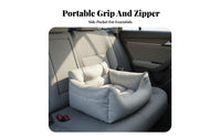 Multi-Use Small Dog Car Seat Comfortable Washable Pet Car Carrier Soft Padding for Travelers, Road Trips, Home