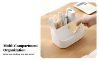 Rectangular Organizer Box, Multi-Functional Desktop Storage, Compartment Design, Large Capacity