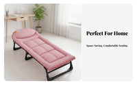 Foldable Nap Chair Space-Saving Reclining Lounger Adjustable Recline with Lock