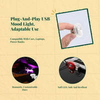 Cordless LED Ambient Light for Car Interior Decoration