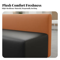Minimalist Design Multi-Piece Configurable Couch Sturdy Construction L-Shaped Sectional Sofa Rounded Corners Commercial Furniture High-Density Foam for Visitors, Business Clients, Office Workers, Reception Area, Company Lobby, Waiting Room