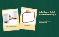 Coral Gold Bathroom Hardware Set, Wall Mounted