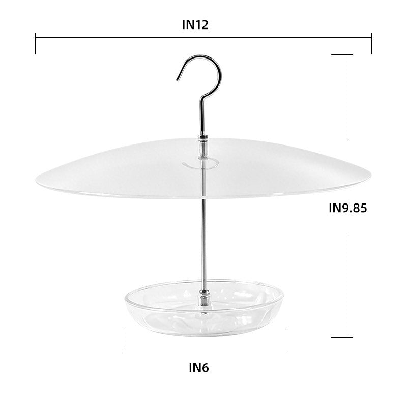 Weatherproof Bird Feeder Cover with Hanging Rain Shield for Garden