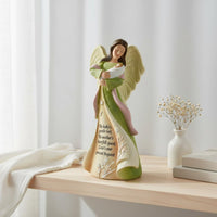 Sentimental Gift Mother and Child Angel Statue Delicate Craftsmanship Mother Angel Sculpture Elegant Design Hand-Painted for New Mothers, Nursery, Bedroom
