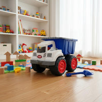 Movable Parts Large Dump Truck Toy Sturdy Plastic Toy Construction Vehicle for Toddlers, Sandbox