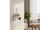 Compact Wireless Security Camera Wall-Mounted Camera with Antennas Motion Detection Standalone for Homeowners