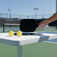 2 Pieces Honeycomb-Core Pickleball Paddle Set with Balls Textured Grip Pickleball Paddle Set Anti-Slip Sports Equipment Portable for Training