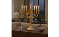 9 Branch Candelabra Elegant Design Metal Candle Stand Table Centerpiece