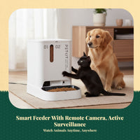 Smart Automatic Pet Feeder with Camera, Large Capacity
