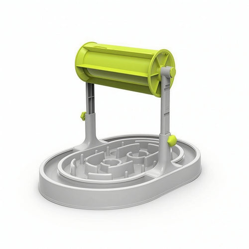 Slow Feeder with Rotating Drum Anti-Gulping Interactive Pet Feeder No Power