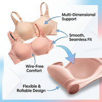 Support Bra with No Underwire for Large Cup Everyday Comfort, Plus Size Full Coverage for Sagging Breasts with Lift