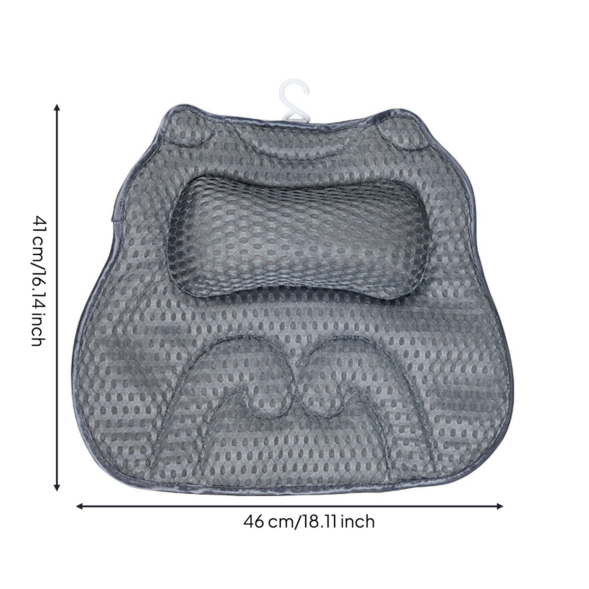 Bathtub Pillow Textured Padded Bath Headrest Contoured