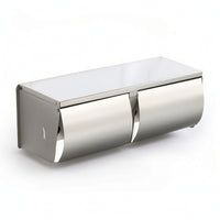 Bathroom Tissue Holder with Shelf Waterproof Hardware Modern for Bathroom