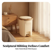 Hands Trash Can with Lid | Space-Saving Rectangular shape & build, Step Trash Can, for restroom