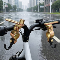 Metal Umbrella Base Mounting Bracket 8mm Clamp-Style Bracket with Hook Sturdy Rust-Resistant for Scooters, E-Bikes