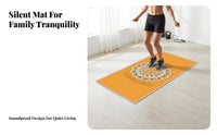 Non-Slip Exercise Mat Noise Reducing Shock Absorbing Jump Rope Mat Soundproof Shock Absorbing Workout Pad for Home Use, Apartment